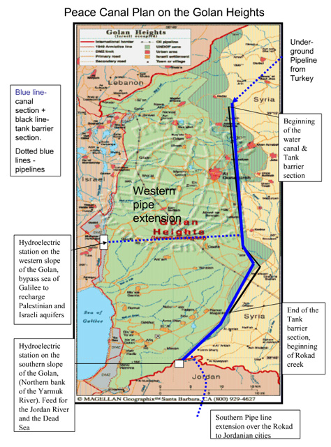 Golan heights map